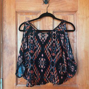 Ecote Urban Outfitters Crop Top in Geometric/Southwest Print